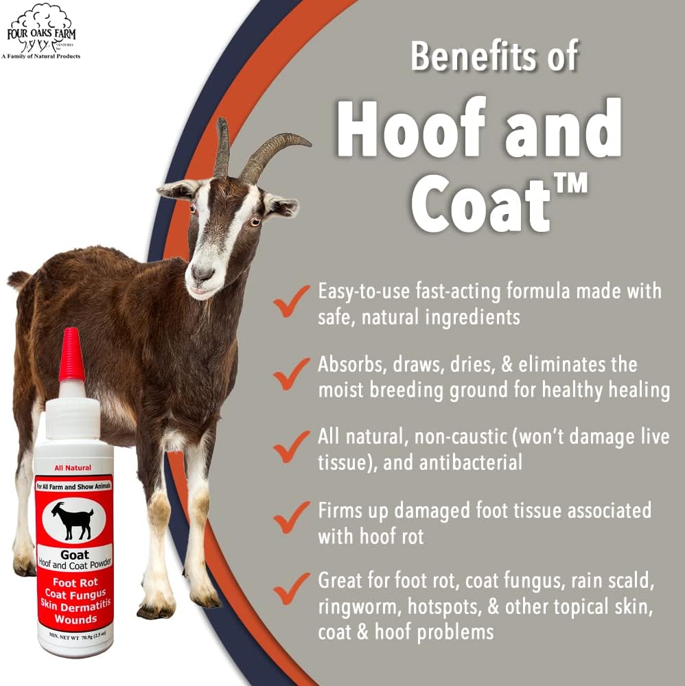 Goat Hoof & Coat 2.5 oz Powder - Wound Care, Heals/Prevents Foot Rot, Skin Problems - Image 3