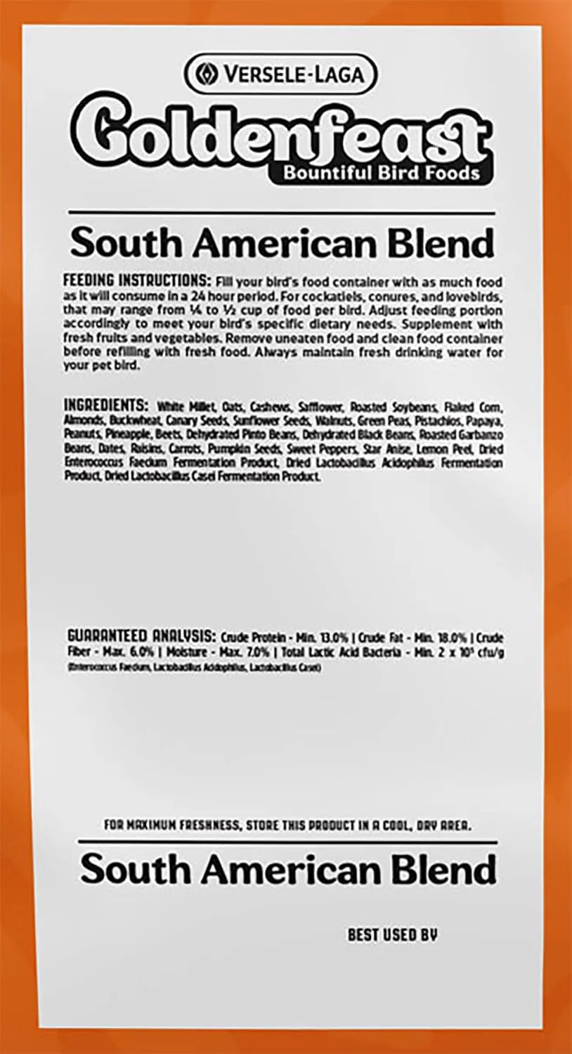 Goldenfeast VL South American Blend Bird Food – 17.5 lb - Image 2