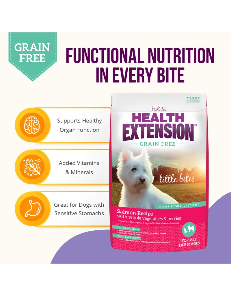 Health Extension Grain Free Little Bites Salmon Vegtables & Berries 3.5 lb - Image 3