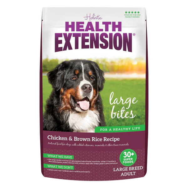 Health Extension Large Bites Chicken & Brown Rice Dry Dog Food (30 lb / 13.61 kg) - Protein-Rich Formula with Probiotics & Essential Nutrients for Larger Breeds - Image 9