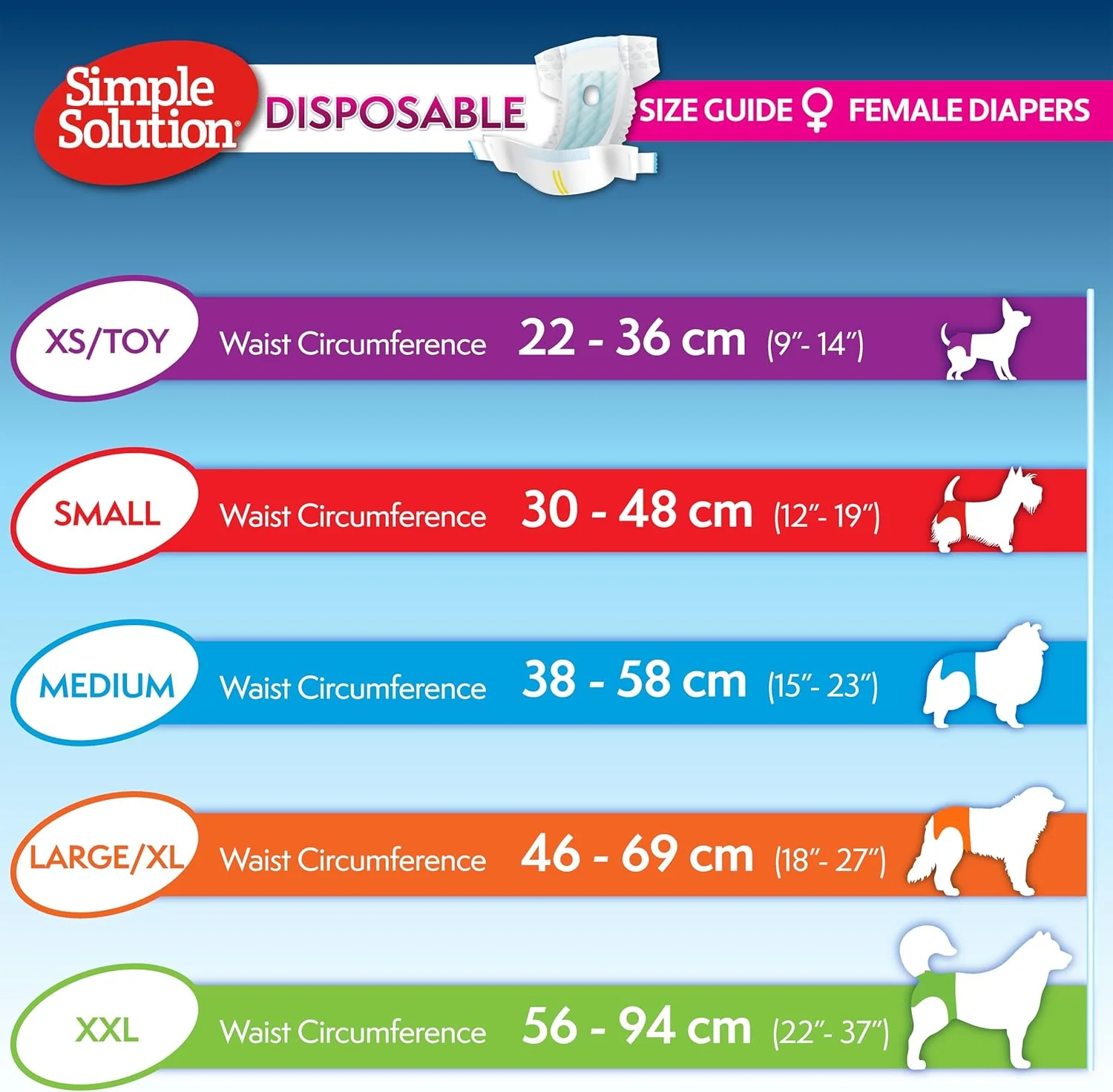 HERO PET Simple Solution Disposable Dog Diapers for Female Dogs | Super Absorbent Leak-Proof Fit - Image 3