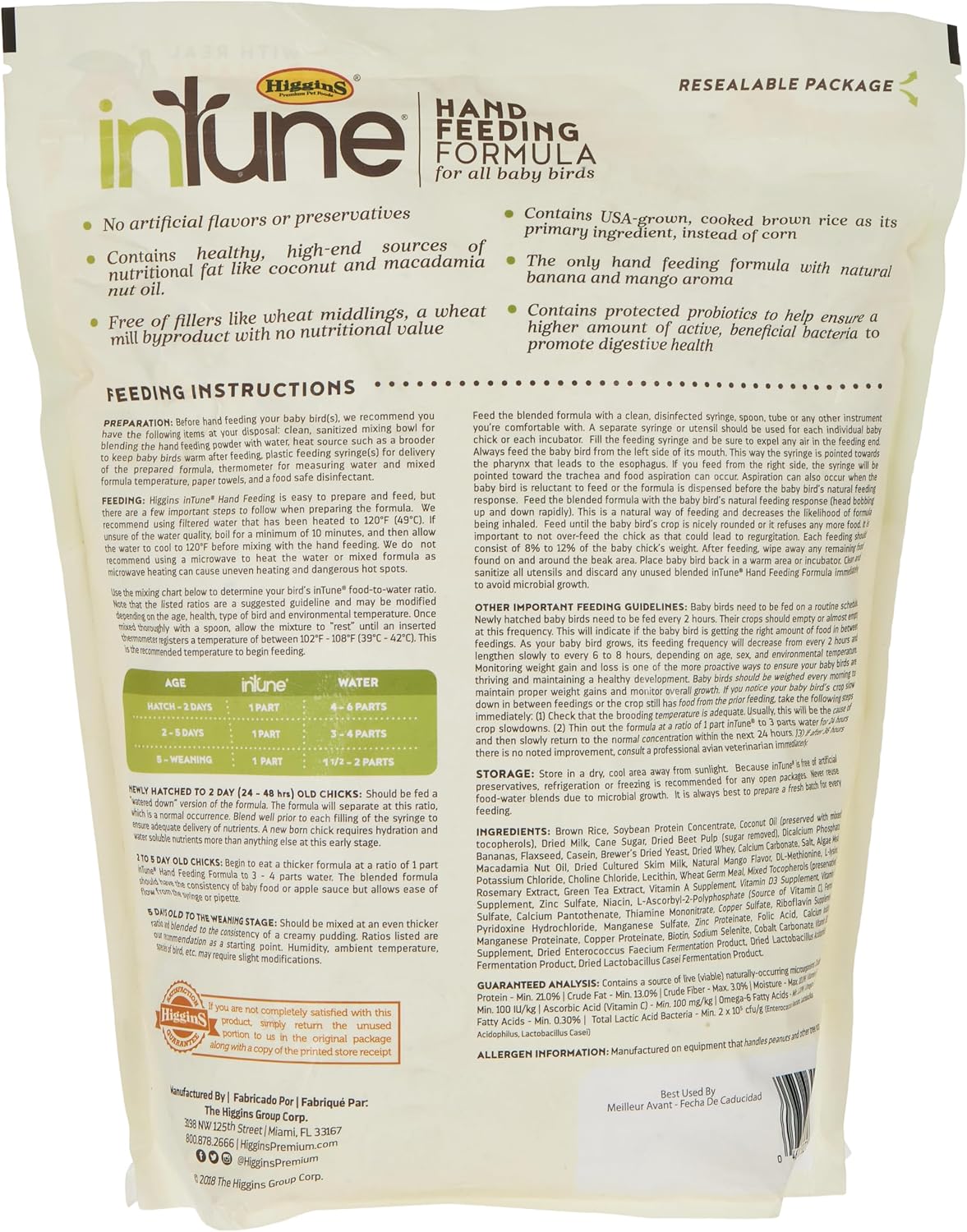 Higgins inTune Hand Feeding Regular 5 lb - Image 2