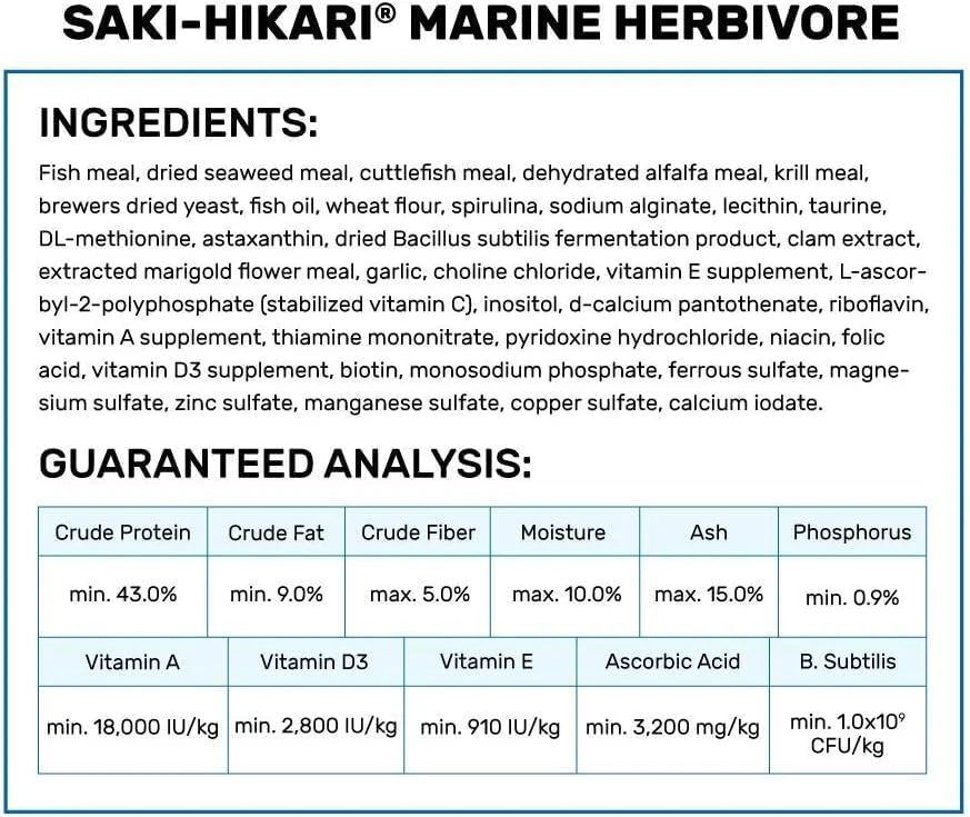 Hikari Medium Marine Herbivore Probiotic Enhanced Sinking Pellets, 3.17 Ounces Each - Image 4