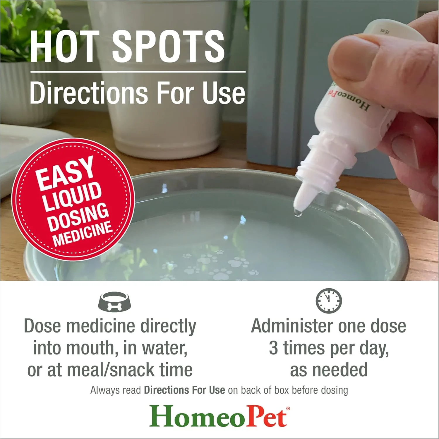 HomeoPet Hot Spots, Safe and Natural Cat and Dog Skin-Soothing Medicine for Red, Irritated, and Flaky Pet Skin, 15 Milliliters - Image 5
