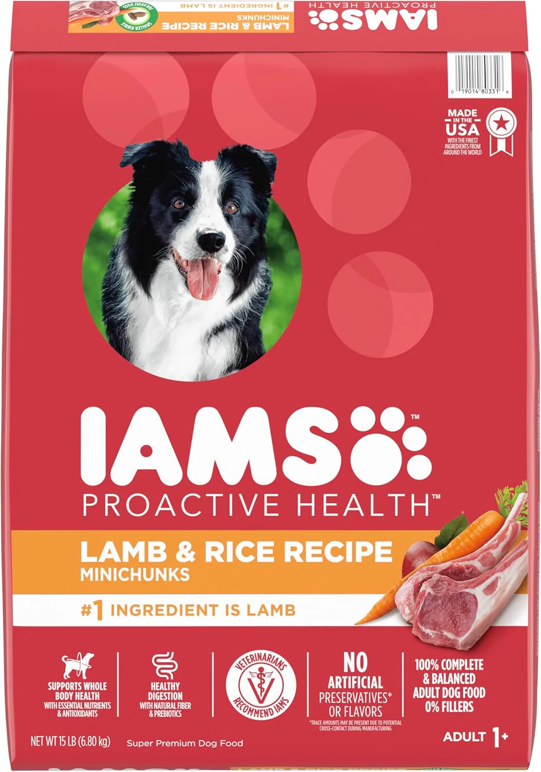 IAMS Minichunks Adult Dry Dog Food Lamb & Rice Recipe Dog Kibble - Image 6