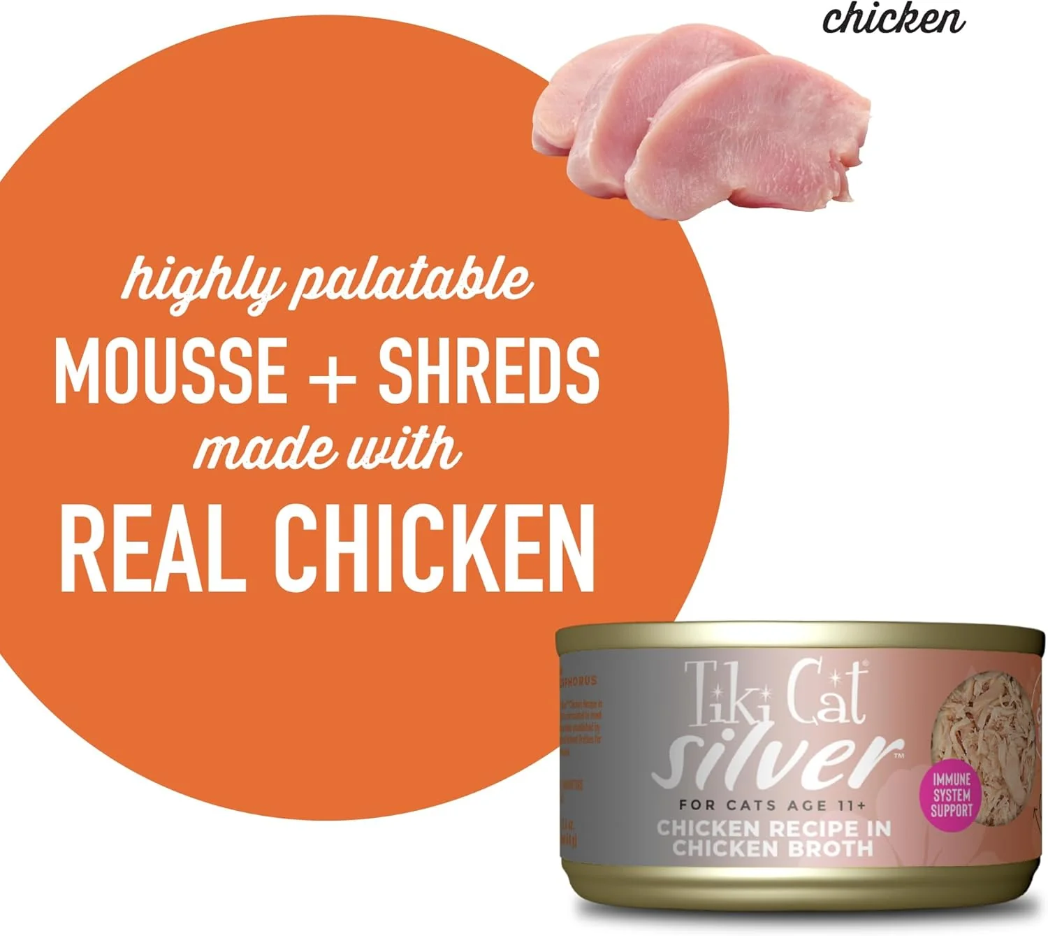 iki Cat Silver Comfort Shreds, Chicken Recipe in Chicken Broth, Immune System Support Formulated for Older Cats Aged 11+, Senior Wet Cat Food - Image 6