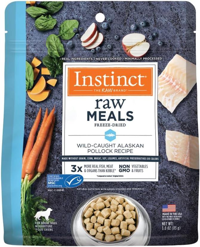 Instinct Freeze Dried Raw Meals, Natural Dry Dog Food, Grain Free - Wild Caught Pollock - Image 12
