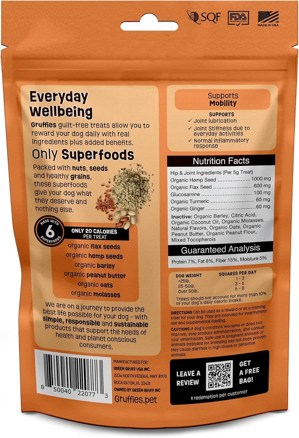 Joint and Hip Support Peanut Butter Dog Treats 170g - All Natural Ingredients, Made in The USA, Supplements for Mobility and Joint Health - Image 2