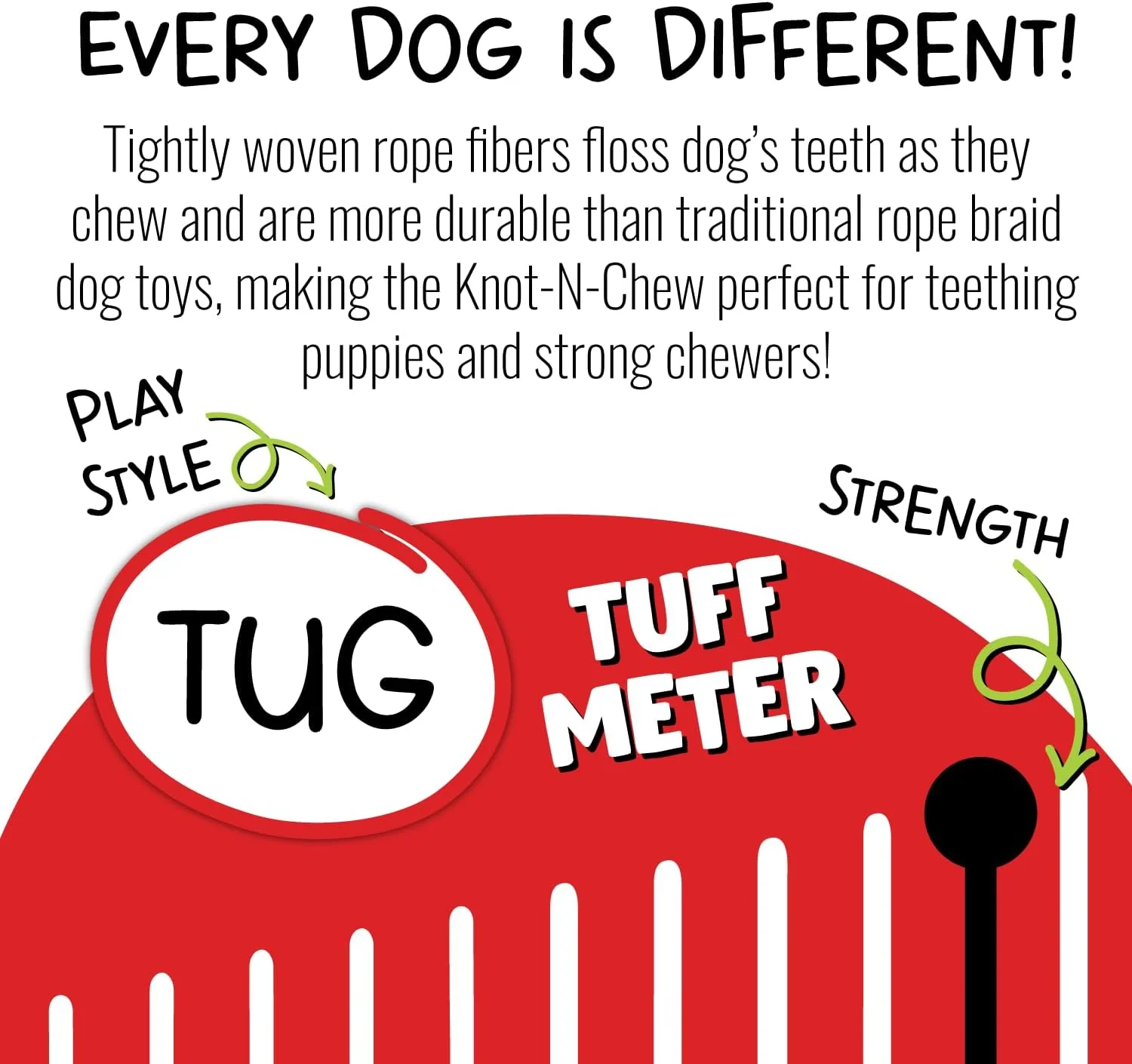 Jolly Pets Knot-N-Chew Gentle Tugger Rope Dog Toy - Image 4