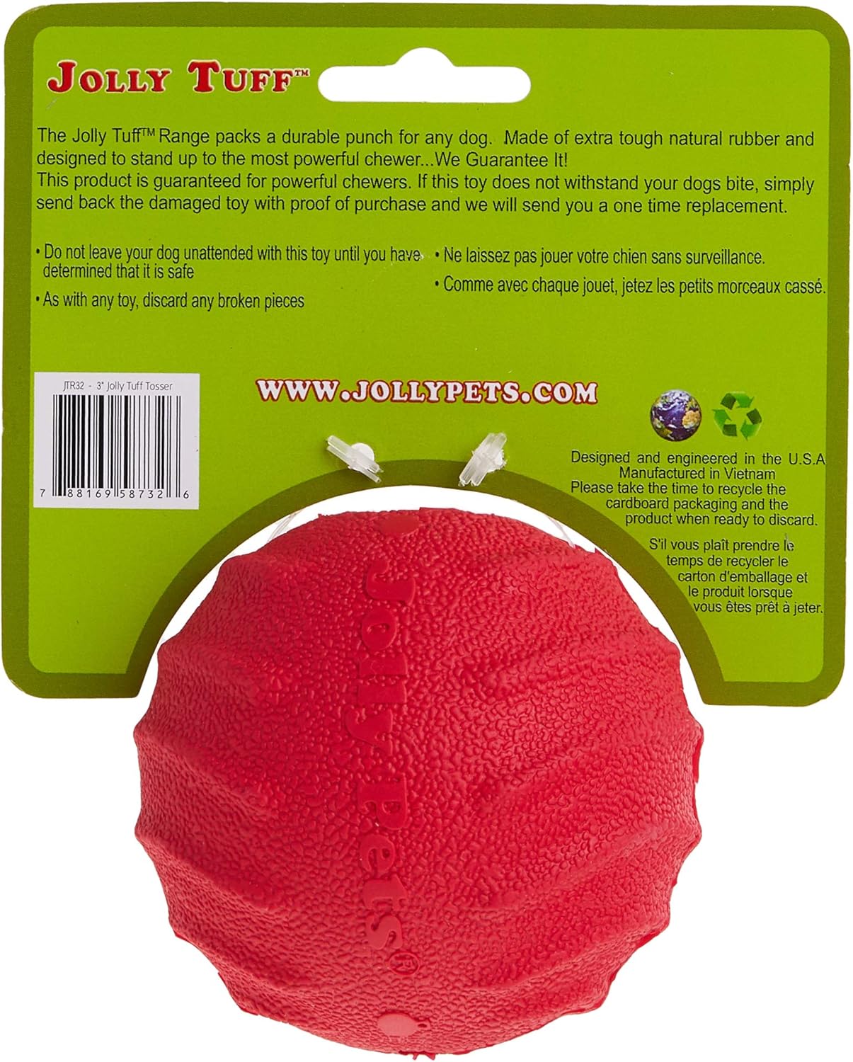 Jolly Pets Tuff Tosser Bouncing Ball Tog Toy/Treat Holder - Image 4