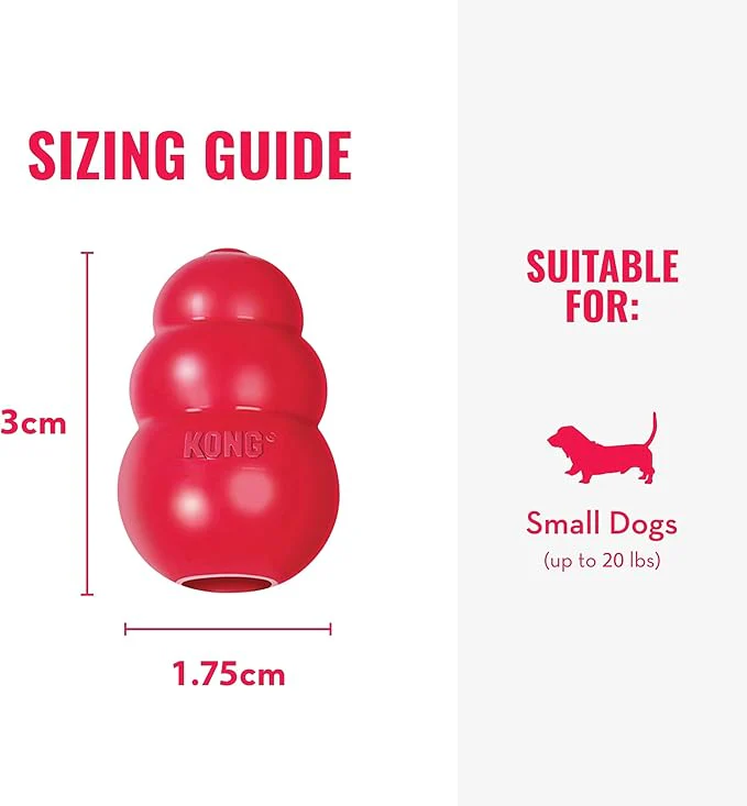 KONG Classic Stuffable Dog Toy - Fetch & Chew Toy for Dogs - Treat-Filling Capabilities & Erratic Bounce for Extended Play Time - Durable Natural Rubber Material - Image 10