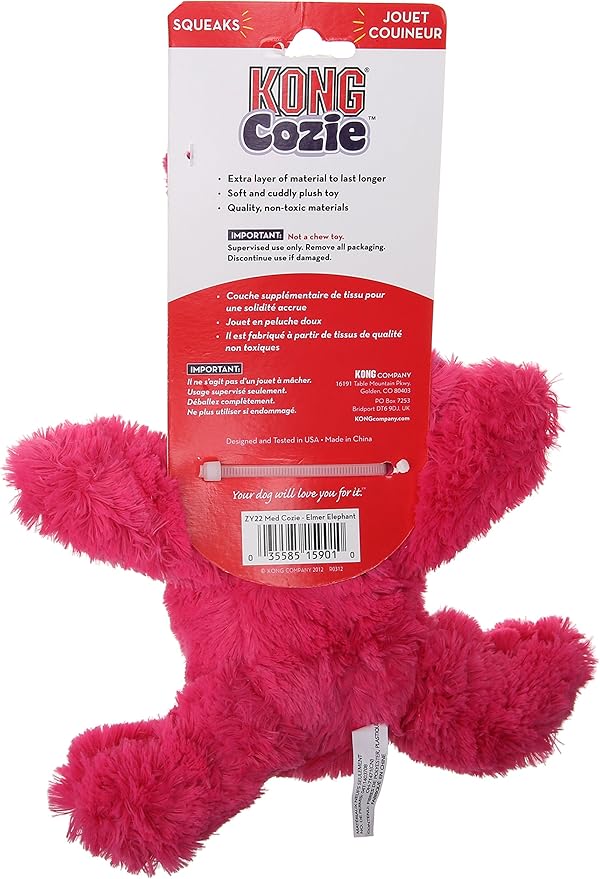 KONG Cozie Plush Toy - Elmer The Elephant - Image 3