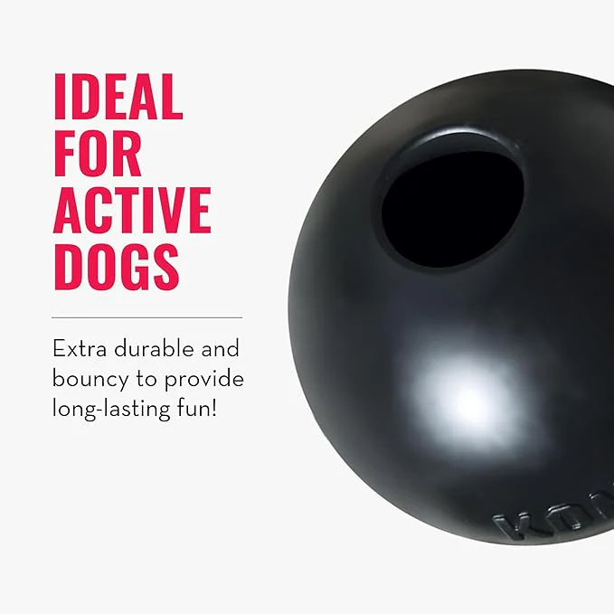 KONG - Extreme Ball - Durable Rubber Dog Toy for Power Chewers, Black - Image 3