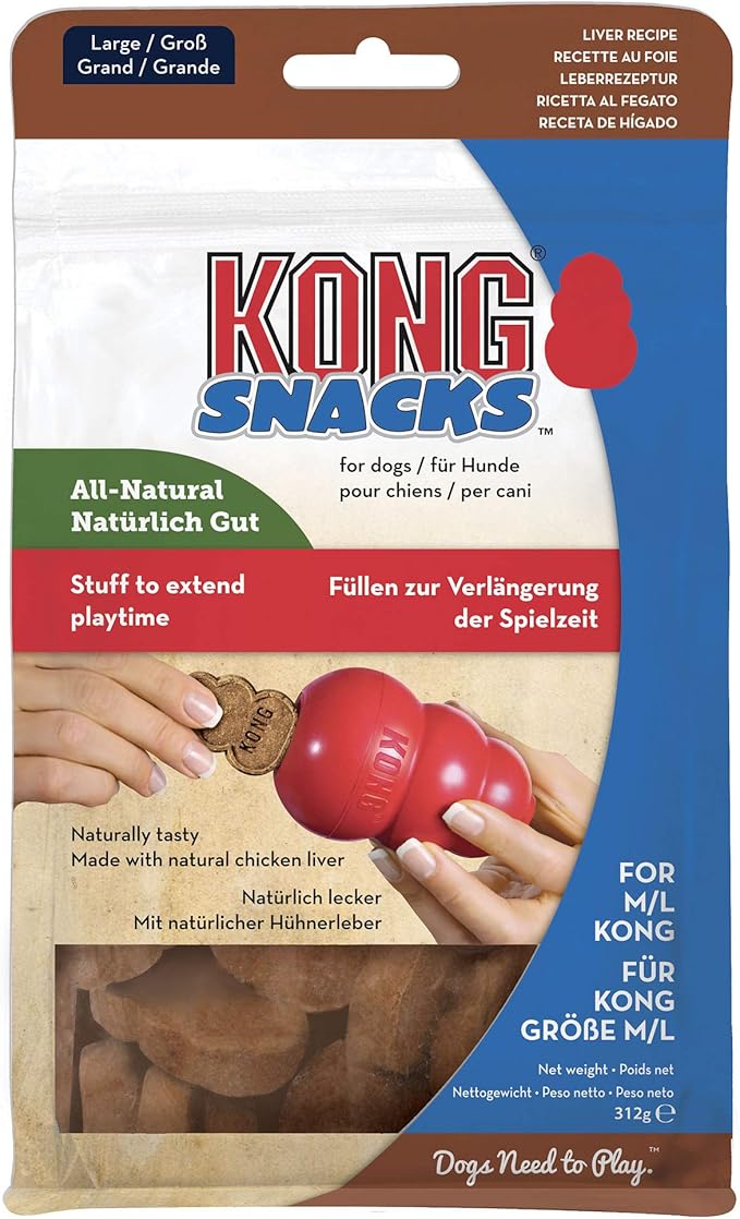 KONG - Snacks - All Natural Dog Treats Classic Rubber Toys - Liver Flavor for Large Dogs - Image 5