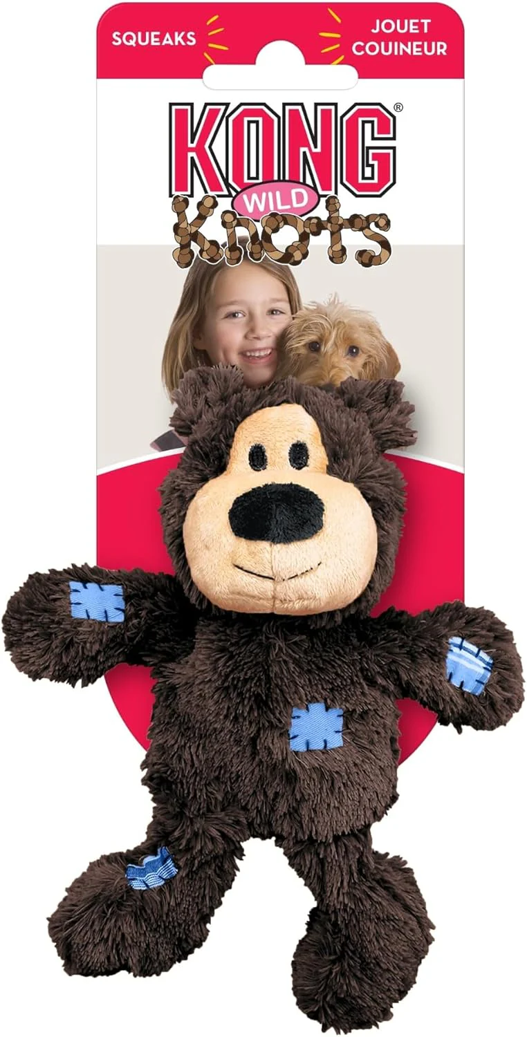 KONG Wild Knots Bear Assorted color Dog Toy – X-Small - Image 4