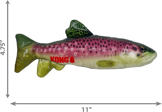 KONG Wild Shield Fish Shaped Dog Toy - Image 4