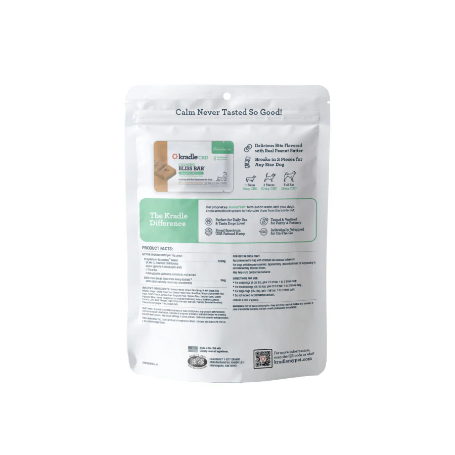 Kradle Calming CBD Soft Bake Bliss Bars 15MG, Peanut Butter - Image 2