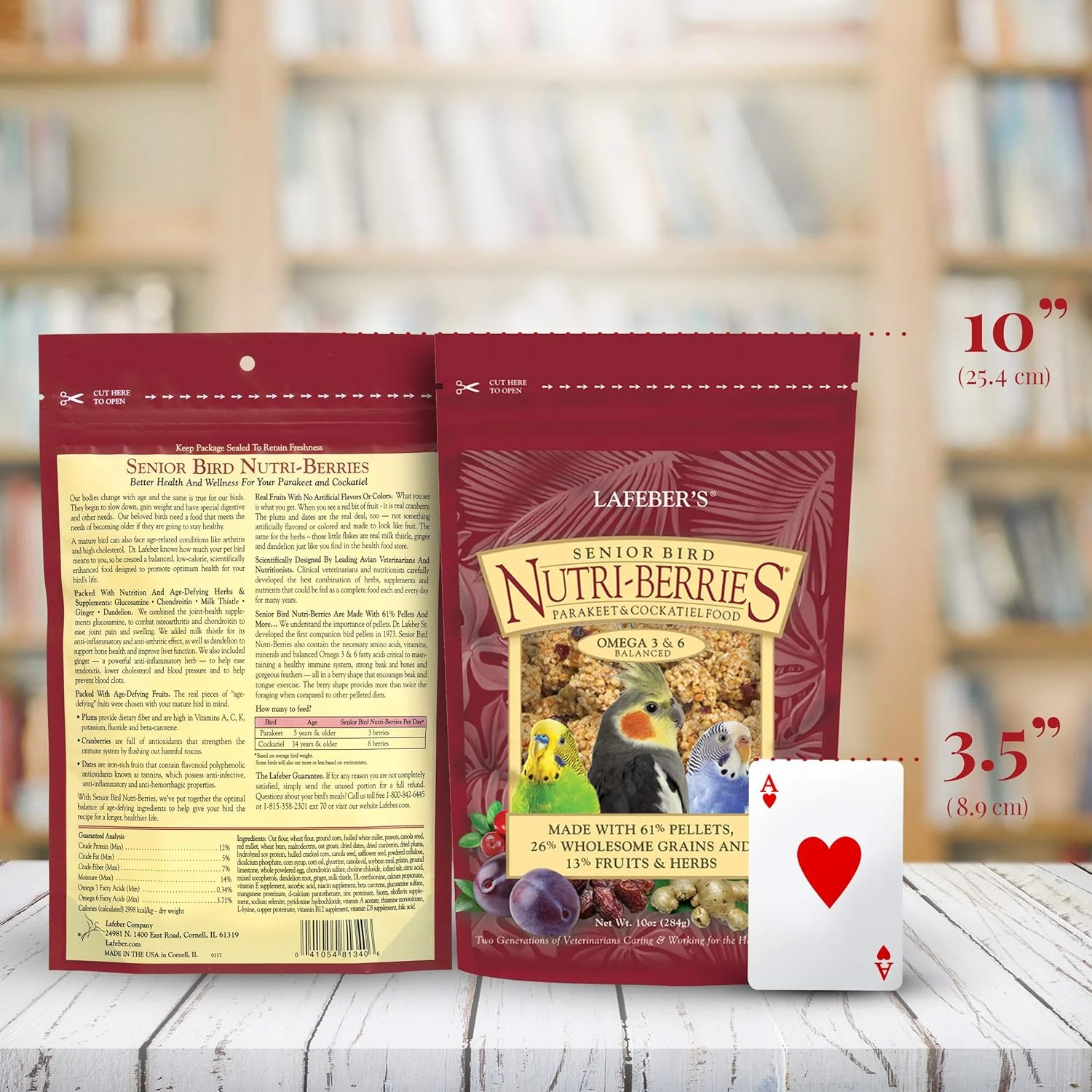 LAFEBER'S Senior Bird Nutri-Berries Pet Bird Food, Made with Non-GMO and Human-Grade Ingredients,  10 oz - Image 6