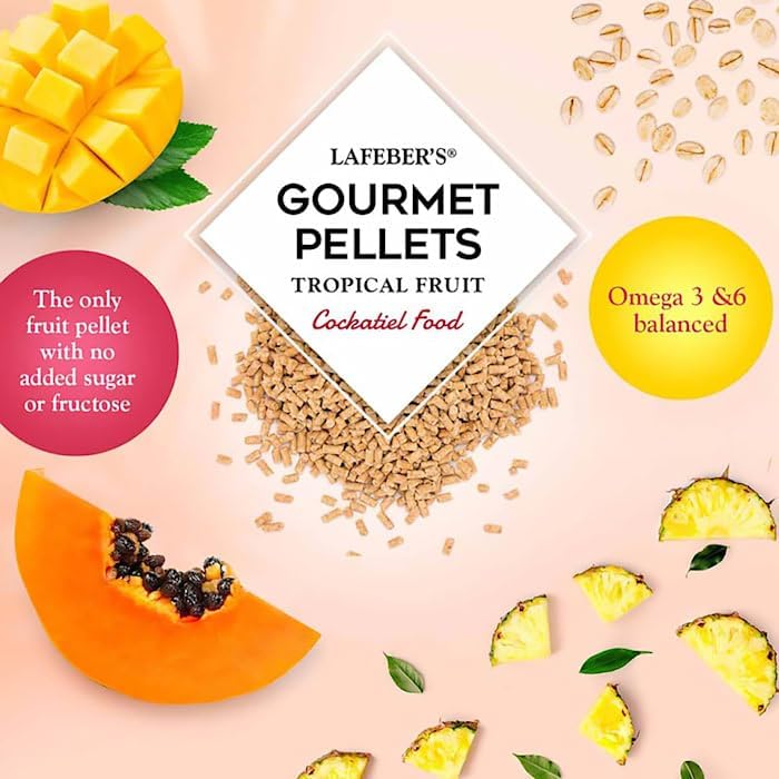 LAFEBER'S Tropical Fruit Gourmet Pellets Pet Bird Food, No Added Sugar, Made with Non-GMO and Human-Grade Ingredients, 1.25 lb - Image 10