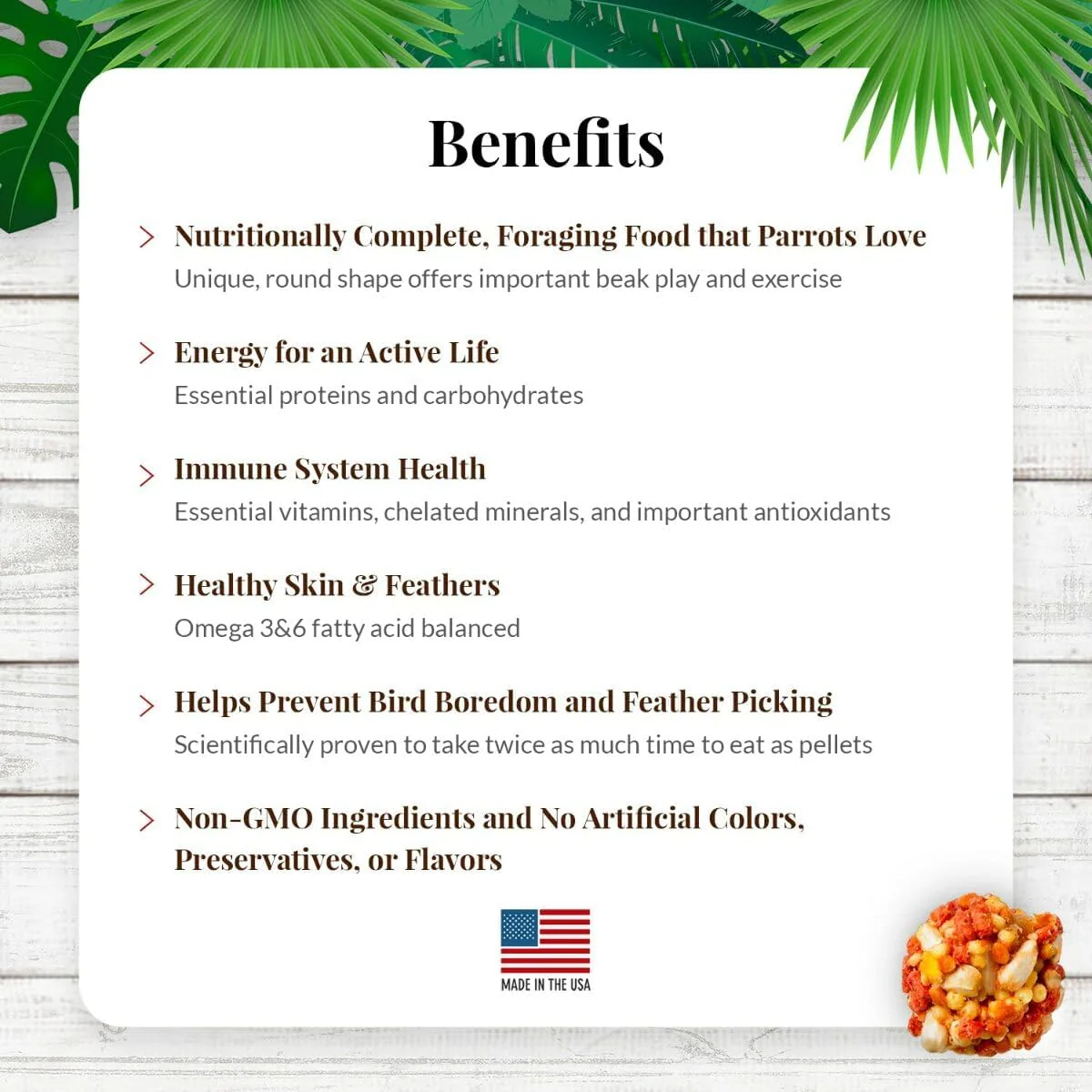 LAFEBER'S Tropical Fruit Nutri-Berries Pet Bird Food, Made with Non-GMO and Human-Grade Ingredients 3 lb - Image 3