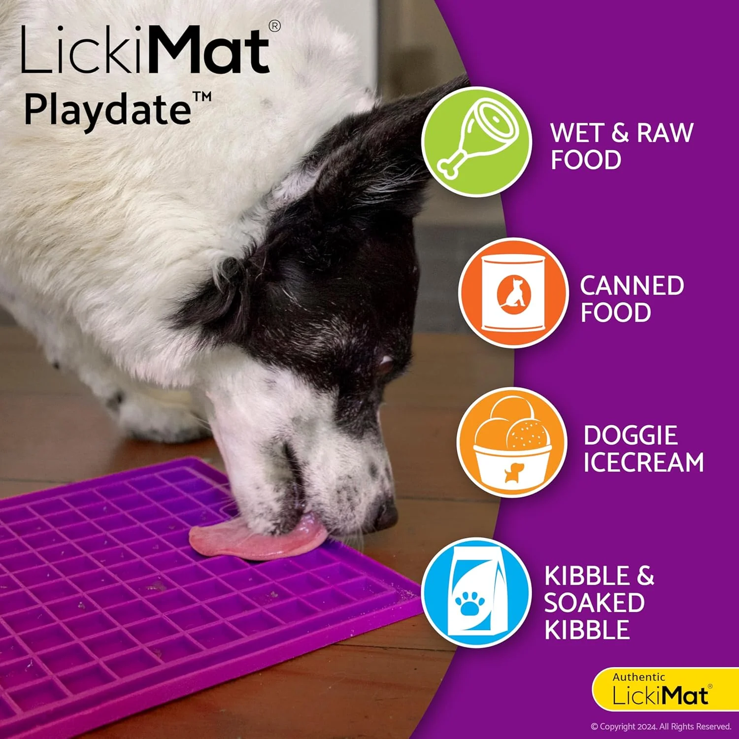 LickiMat Classic Playdate Slow Feeder for Dogs Lick Mat Boredom Anxiety Reducer Perfect for Food Treats Yogurt Liquid Food Peanut Butter Fun Alternative to a Slow Feed Dog Bowl, Orange - Image 5