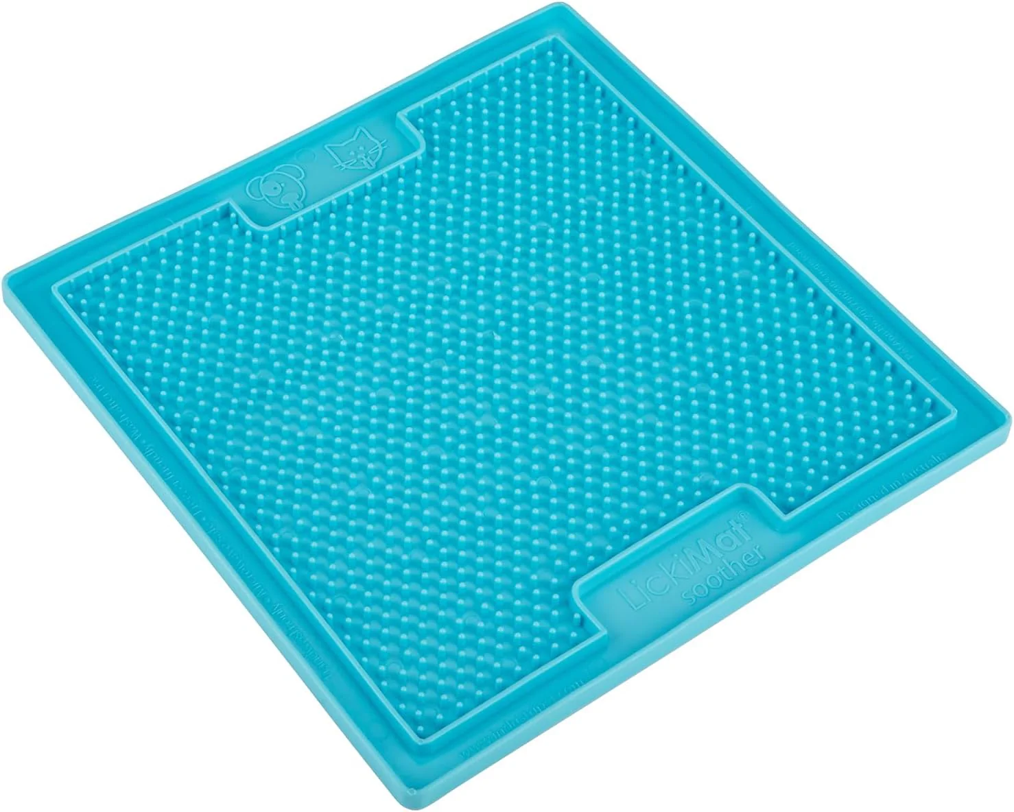 LickiMat Classic Soother Slow Feeder for Dogs Lick Mat Boredom Anxiety Reducer Perfect for Food Treats Yogurt Liquid Food Peanut Butter Fun Alternative to a Slow Feed Dog Bowl, Turquoise - Image 3