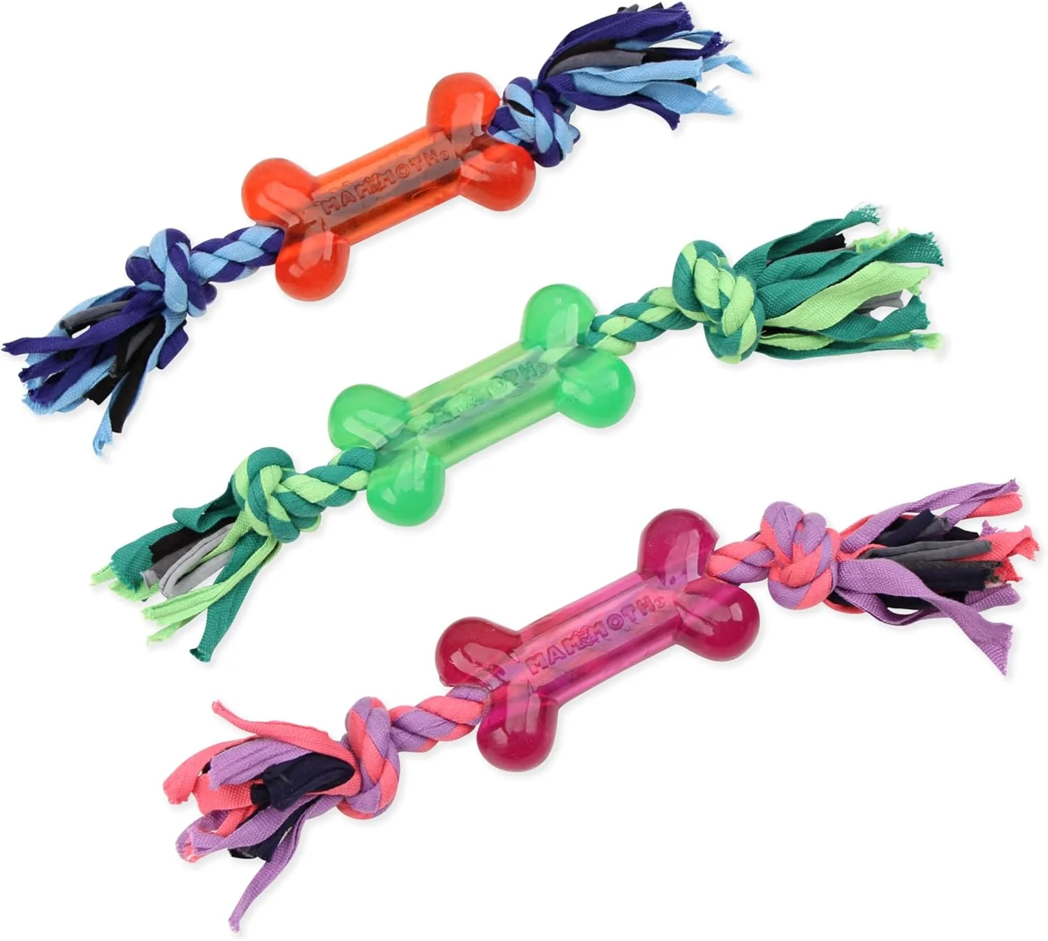 Mammoth Cloth Rope with TPR Bone Toy, Small - Image 5