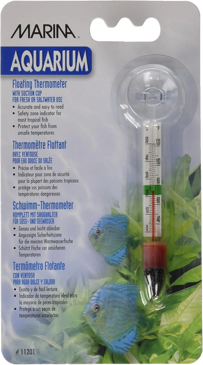 Marina Floating Thermometer for Betta Fish Tank with Suction Cup, Aquarium Thermometer - Image 2