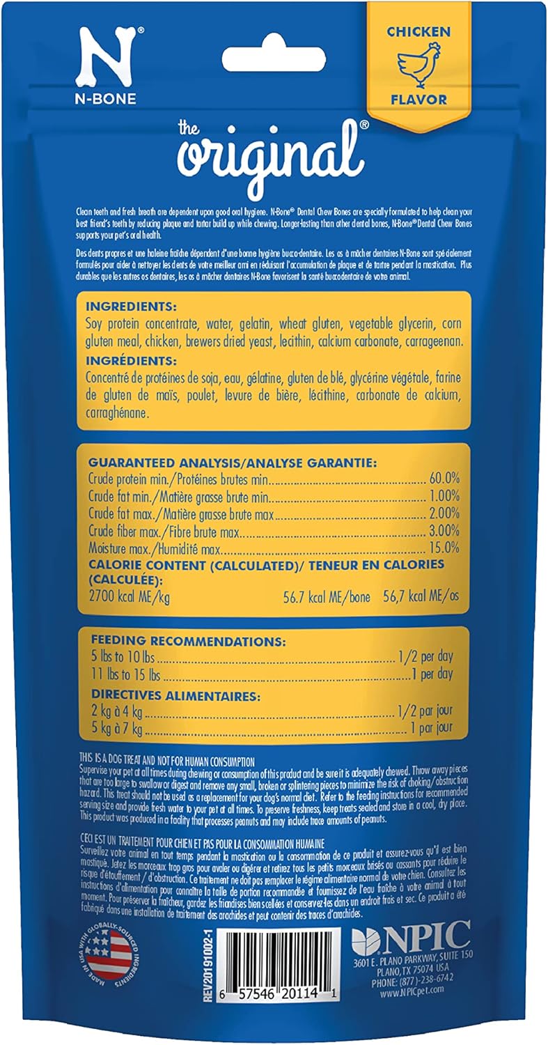 N-Bone 1.4-Ounce The Original Bagged Bone Treat For Dogs, Small, Chicken Flavor, 2-Pack - Image 2