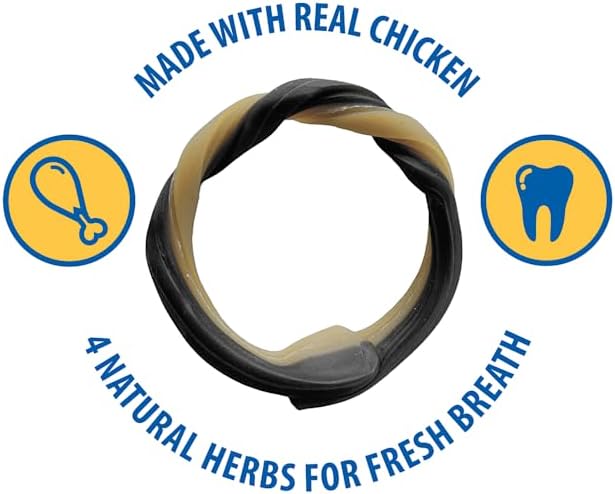 N-Bone Adult Dental Rings Chicken Flavor Dog Treats, 7 Count 9.8-oz Bag, Brown, 1 Count - Image 7