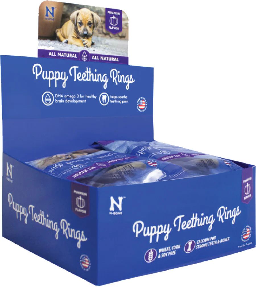N-Bone Puppy Teething Ring Pumpkin Flavor - Image 6