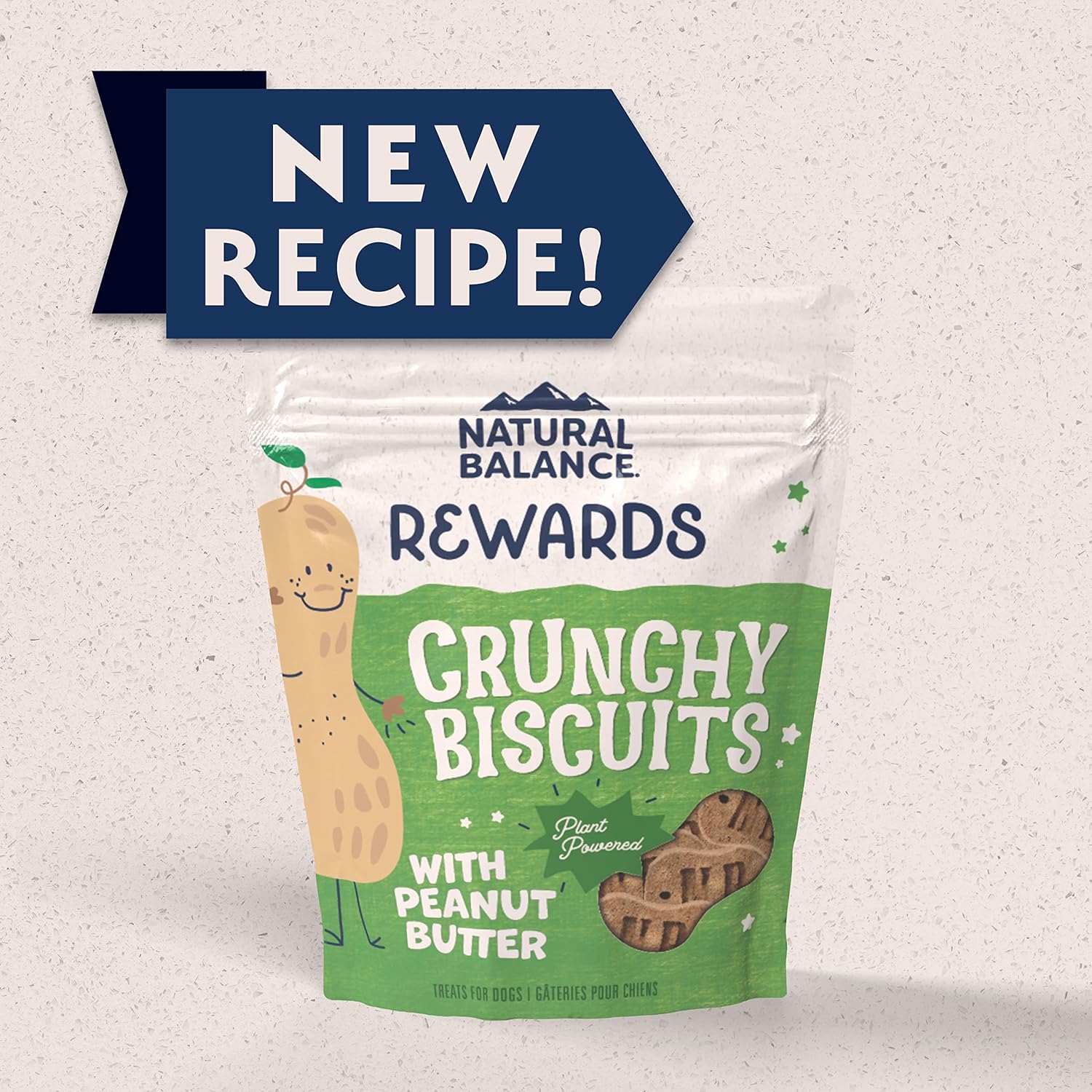 Natural Balance Limited Ingredient Rewards Crunchy Biscuits, Vegetarian Dog Treats for Adult Dogs of All Breeds, Peanut Butter Recipe, 14 Ounce (Pack of 1) - Image 3