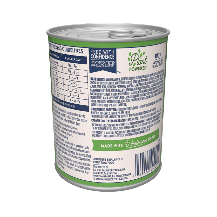 Natural Balance Pet Foods Limited Ingredient Plant Powered Vegan-Friendly Canned Dog Food (Pack Of 12 13-Ounce Cans) - Image 3