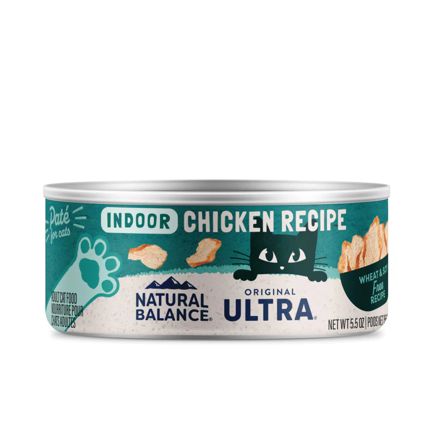 Natural Balance Pet Foods Original Ultra Indoor Canned Cat Food Chicken, 24ea/5.5 oz - Image 2