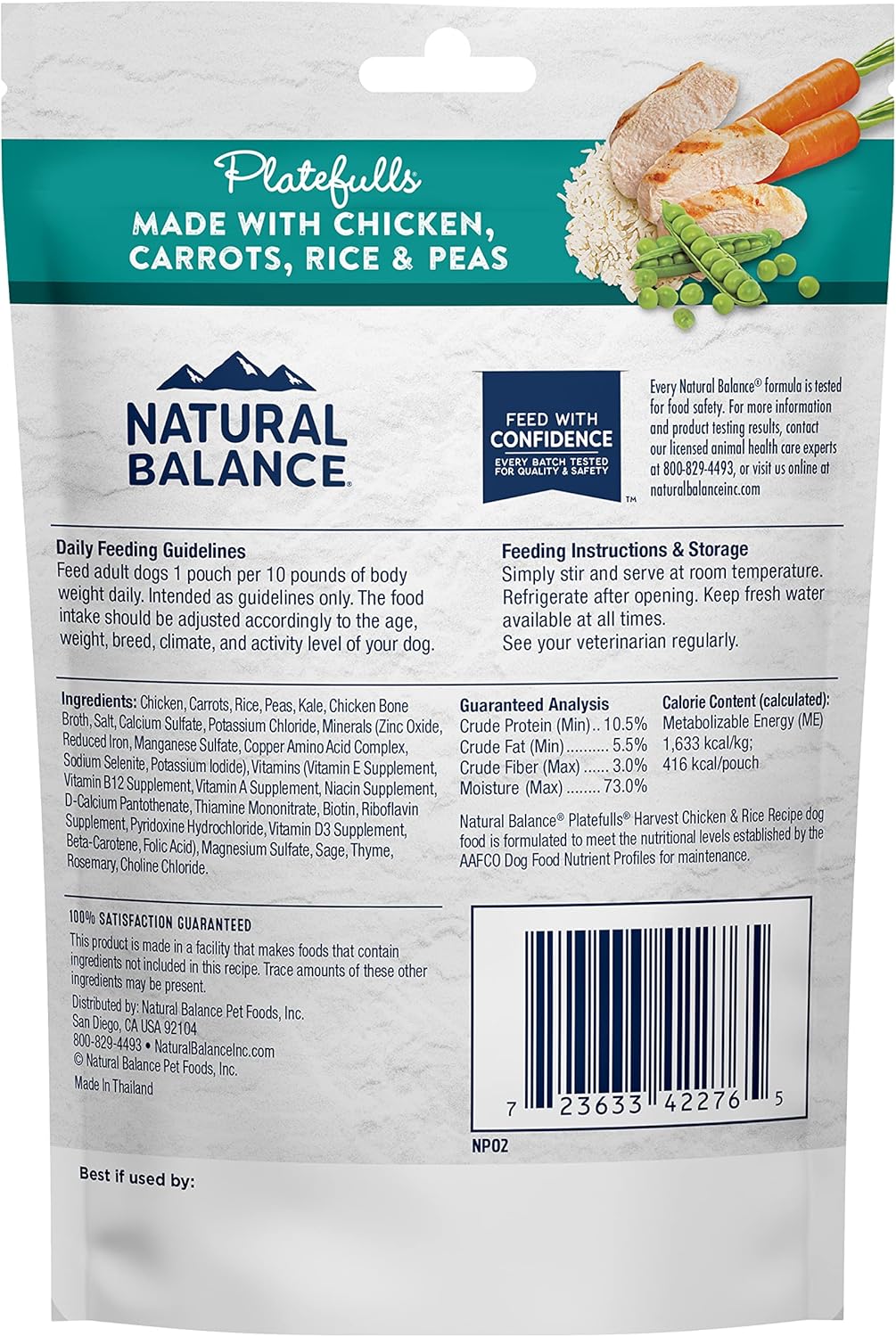 Natural Balance Platefulls Homestyle Adult Wet Dog Food, Harvest Chicken & Rice Recipe Cooked in Bone Broth, 9 Ounce (Pack of 3) - Image 3