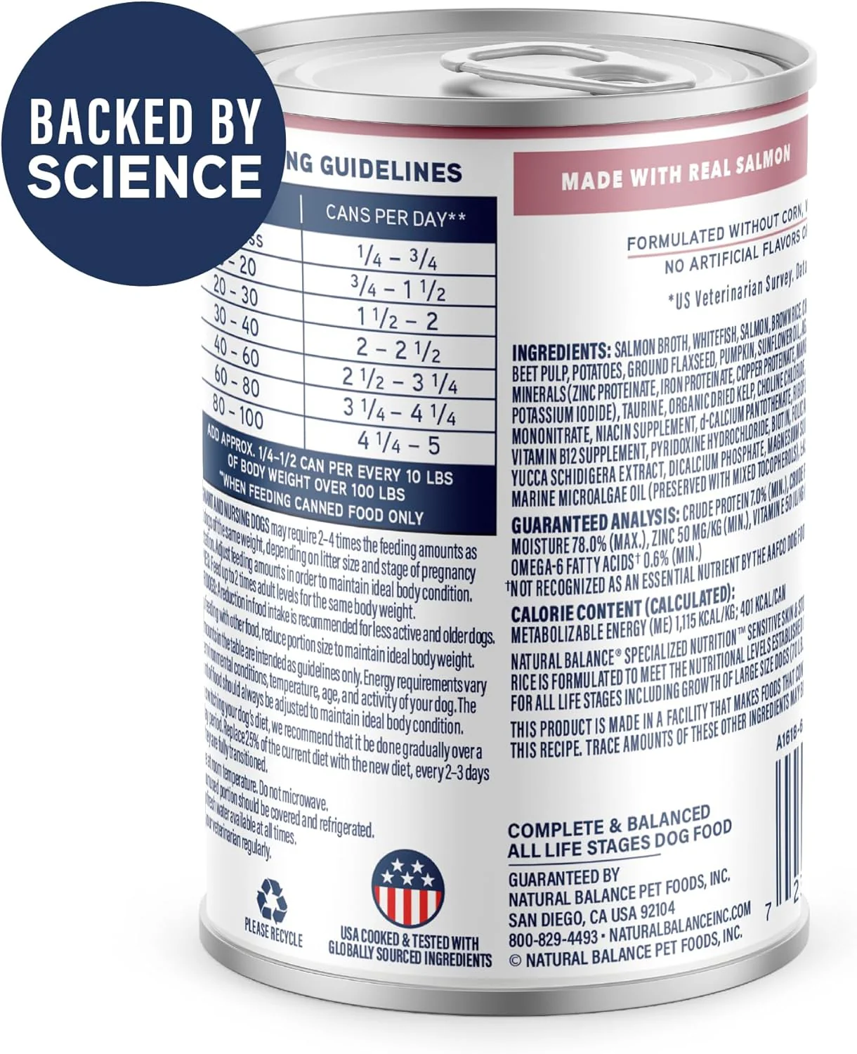 Natural Balance Specialized Nutrition Wet Dog Food, Sensitive Skin & Stomach Formula with Salmon and Brown Rice for Dogs, Natural Ingredients with Added Vitamins & Minerals - 12.7 oz. (Case of 12) - Image 2