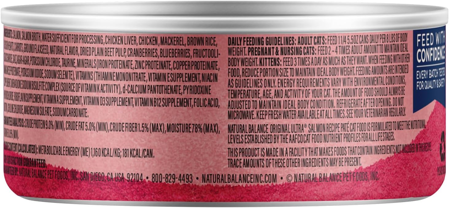 Natural Balance Ultra Premium Wet Cat Food 24 Cans, Protein Options Include Chicken, Salmon or Ocean Fish - Image 3