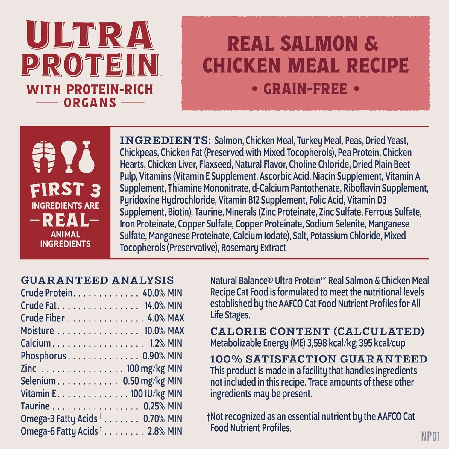 Natural Balance Ultra Protein Dry Cat Food, Real Salmon & Chicken Meal Recipe, 6 lbs. - Image 5