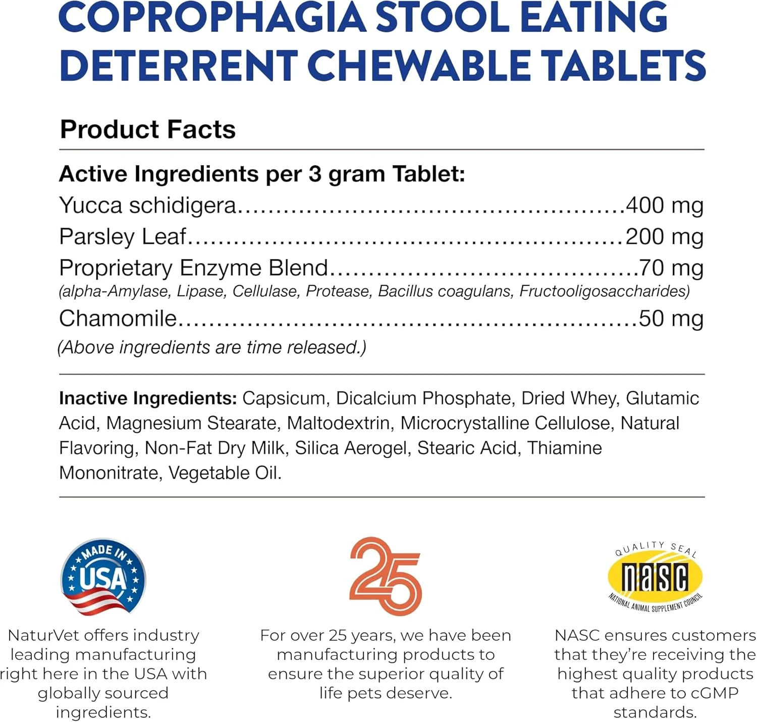 NaturVet – Coprophagia Stool Eating Deterrent Plus Breath Aid | Deters Dogs from Consuming Stool | Enhanced with Breath Freshener, Enzymes & Probiotics | 60 Chewable Tablets - Image 7