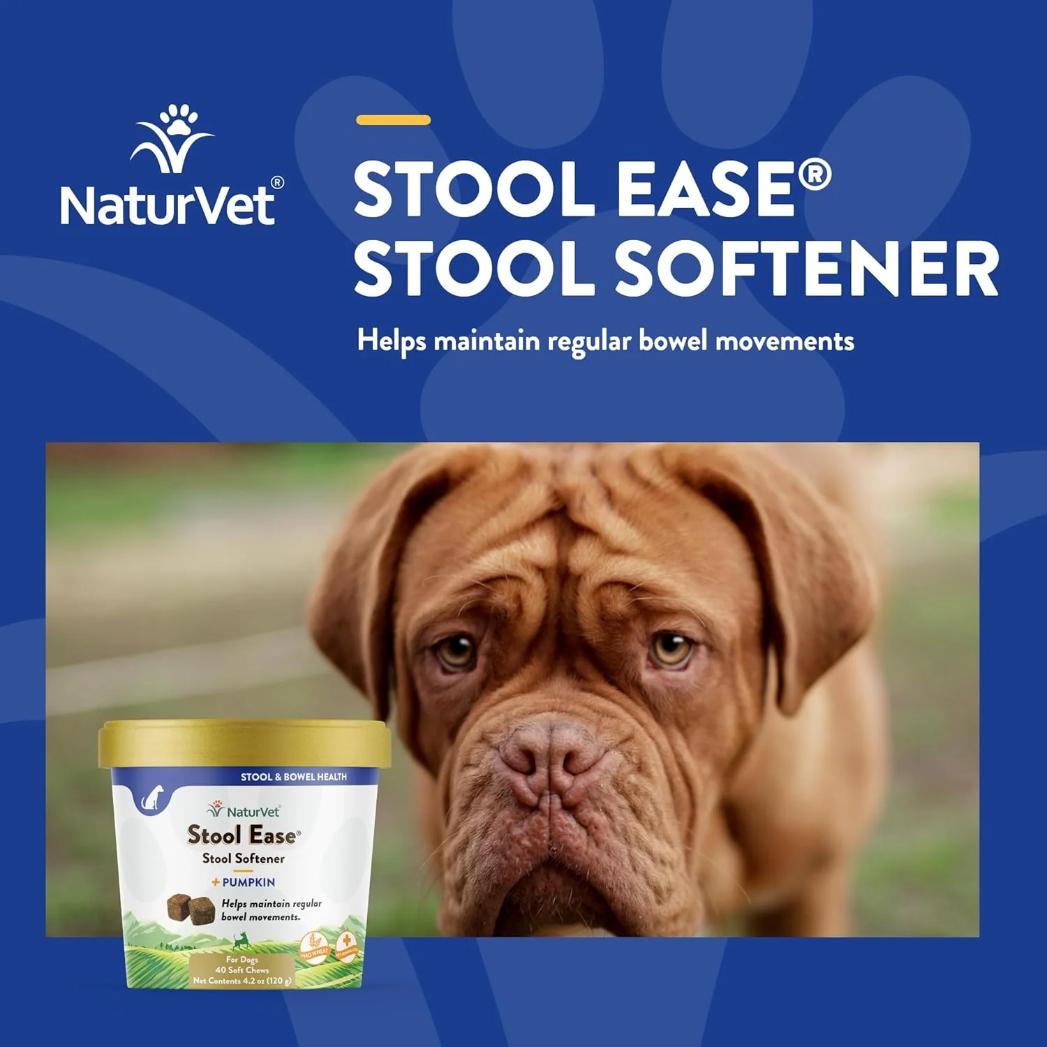 NaturVet – Stool Ease for Dogs – 40 Soft Chews – Helps Maintain Regular Bowel Movements – Enhanced with Sugar Beet Pulp, Flaxseed & Psyllium Husk – 40 Day Supply - Image 3