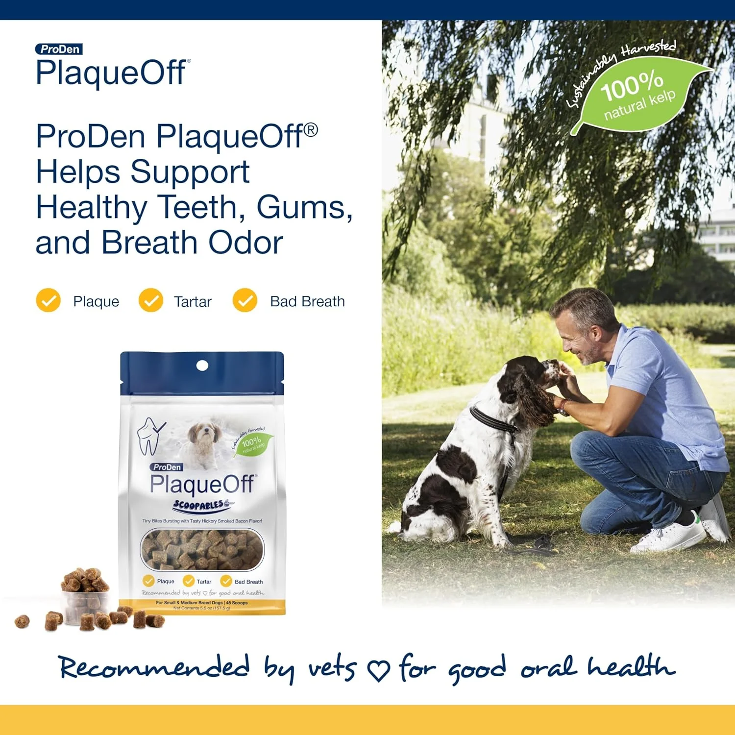 NaturVetProDen PlaqueOff Scoopables - Hickory Smoked Bacon Flavor Dental Bites for Small Dogs, Natural Kelp for Plaque & Tartar Control, Freshens Breath - Small & Medium Breed Dental Care - Image 4
