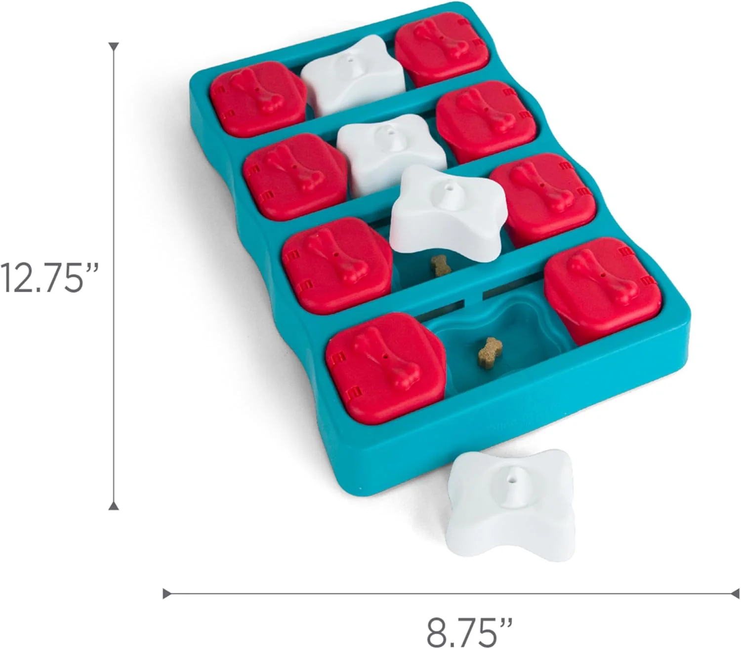 Nina Ottosson Dog Brick Treat Puzzle Enrichment Toy, Level 2 Intermediate Game, Blue - Image 7