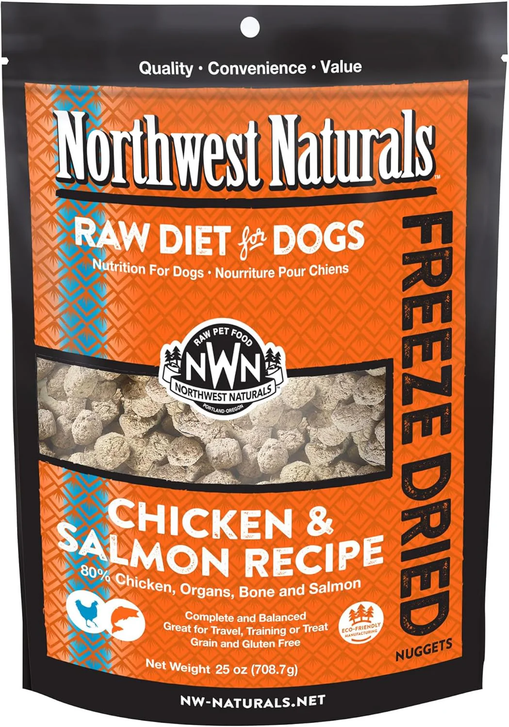 Northwest Naturals Freeze-Dried Chicken & Salmon Dog Food - Bite-Sized Nuggets - Grain-Free, High-Protein, Raw Diet, Human-Grade, Limited Ingredients, All Natural, Omega-3 for Skin & Coat - Image 9