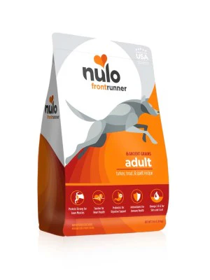 Nulo Frontrunner Dry Dog Food for Adult Dogs - Grain Inclusive Recipe with Turkey, Trout, & Spelt - All Natural with High Taurine Levels - Animal Protein for Lean Strong Muscles, Orange - Image 6