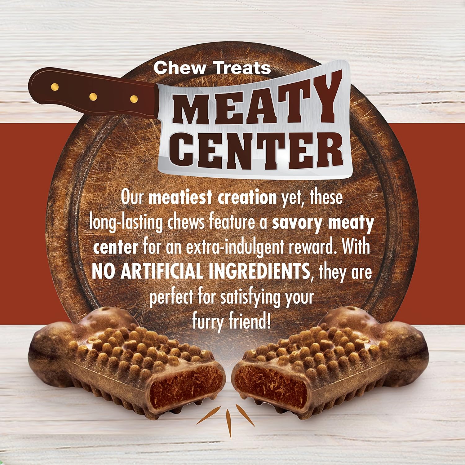 Nylabone Healthy Edibles Natural Dog Chews Long Lasting Meaty Center Beef Flavor Treats for Dogs - Image 2