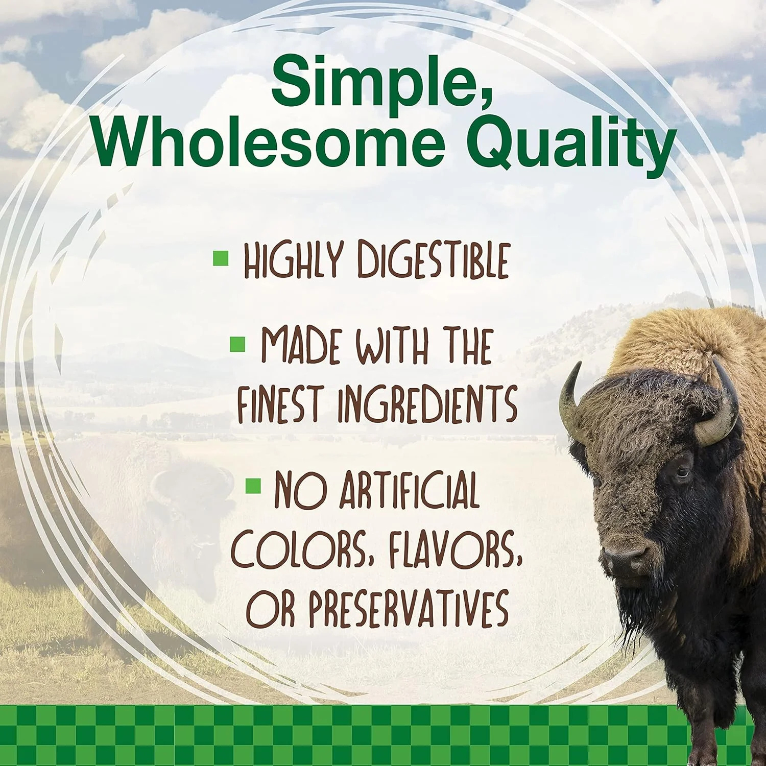 Nylabone Healthy Edibles WILD Natural Long-Lasting Bison Flavor Bone Chew Treats for Dogs (2 Count) - Image 3