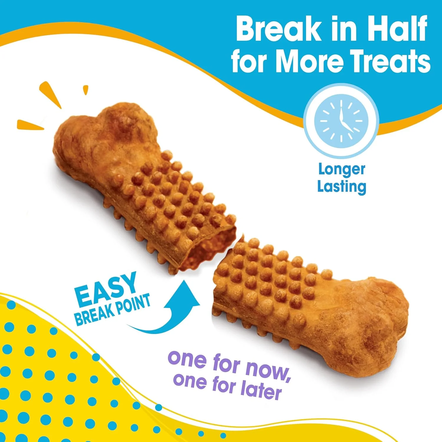 Nylabone Nubz Natural Edible Dog Chew Treats for Puppies, Long Lasting Dog Bones Made in USA, Turkey & Sweet Potato Flavor, for Puppies - Image 2