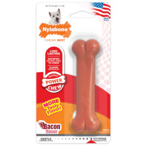 Nylabone Power Chew Classic Bone Chew Toy for Dogs, Durable Dog Toys for Aggressive Chewers, Bacon Flavor - Image 11