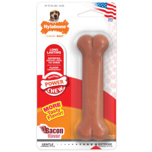 Nylabone Power Chew Classic Bone Chew Toy for Dogs, Durable Dog Toys for Aggressive Chewers, Bacon Flavor - Image 12