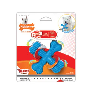 Nylabone Power Chew X Bones, Regular, Beef Flavor Toys for Dogs